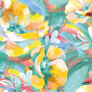 Viscose Flowers Mint