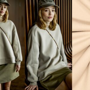 Boordstof rib collar grey 989