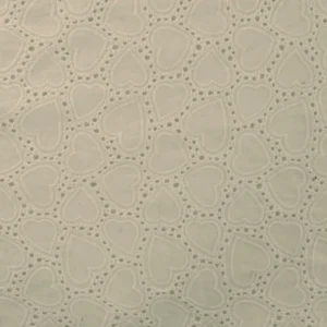 Embroidery Hearts beige