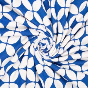 Recycled jacquard retro blue/white