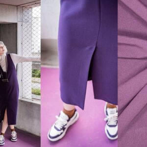 Woven pl/vi/ea crepe purple