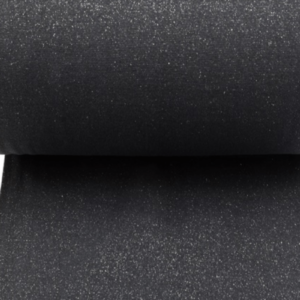 Boordstof zwart glitter zilver