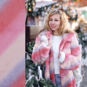 Faux fur rainbow