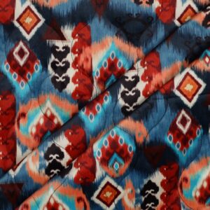 Bio katoen-tricot, ALB stoffe, picknick, In the park blue