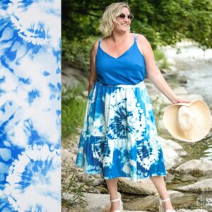 Mousseline Tie dye royal blue