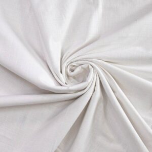 Woven viscose/linnen stretch white
