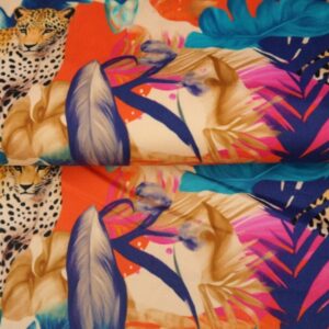 Cotton Satin stretch Elegant Leopard