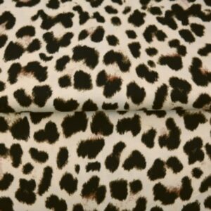 Viscose-tricot leopard natural