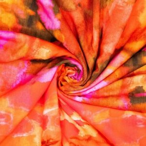 Viscose tie-dye orange