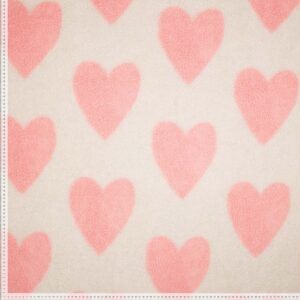 Knitted jacquard teddy big hearts