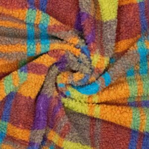 Knitted jacquard teddy check