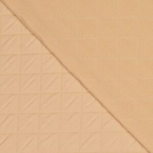 Knitted quilted checks Creme brûlée