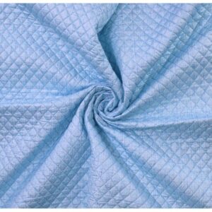 Woven quilted checks blue