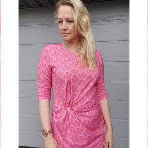 Katoen-tricot Pink love