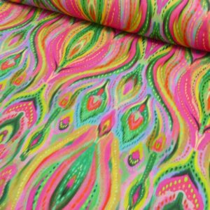 Woven viscose color pop pink