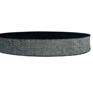 Glitter elastiek zilver 25 mm breed